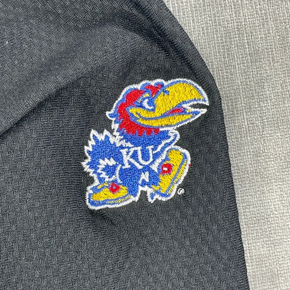 Adidas ClimaWarm Kansas Jayhawks NCAA Womens Large Black Full Zip‎ Jacket